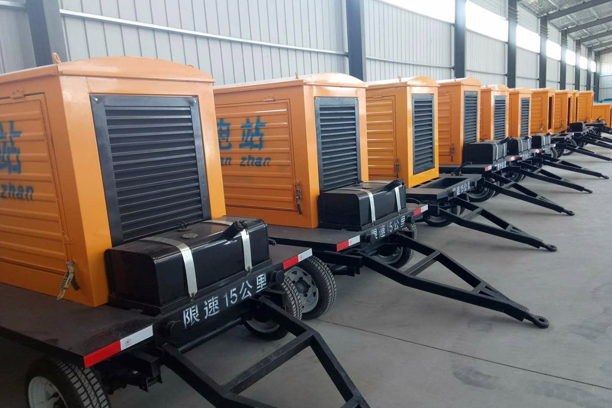 翠峦发电机租赁施工现场